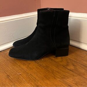 Franco Sarto Waxtona Black Suede Ankle Boots - 9.5